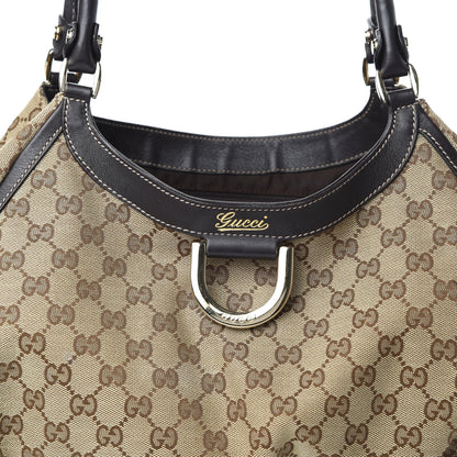 Gucci Monogram Large D Ring Hobo Dark Brown 10 of 10