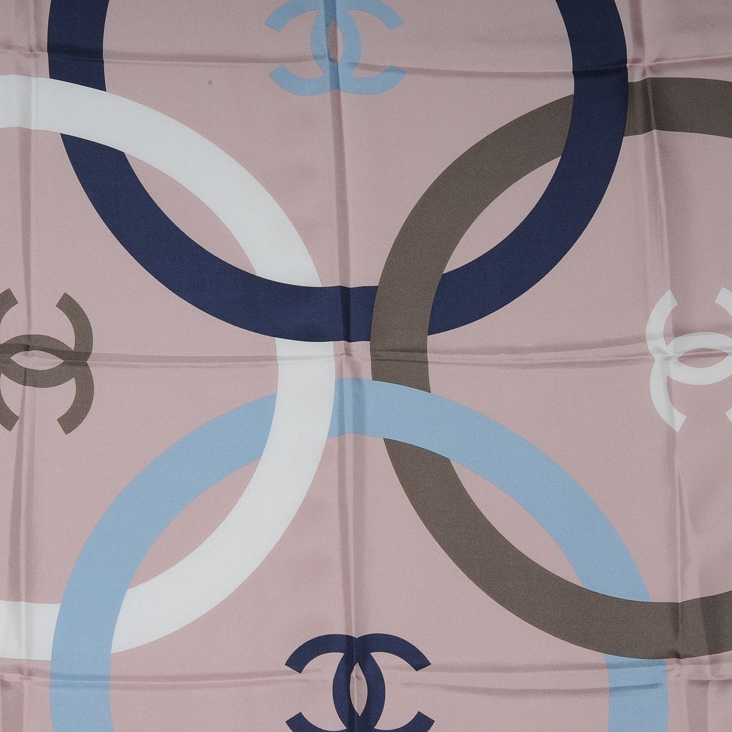 Silk CC Logo Square Scarf Multicolor Pink