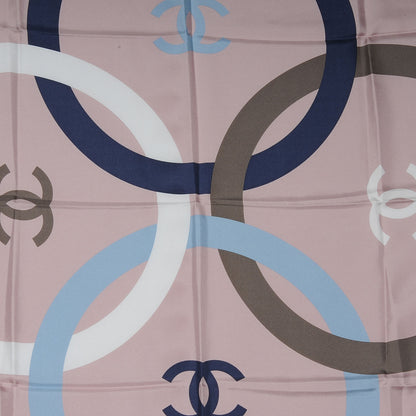 Chanel Silk CC Logo Square Scarf Multicolor Pink 1 of 4