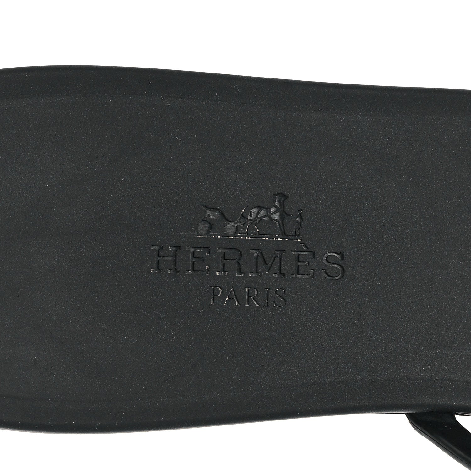 Hermes Rubber Chaine d'Ancre Rivage Sandals 38 Black 9 of 10