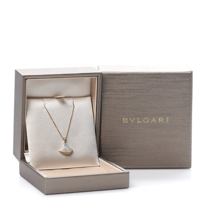 Bulgari 18K Rose Gold Diamond Mother of Pearl Small Divas' Dream Pendant Necklace 8 of 8