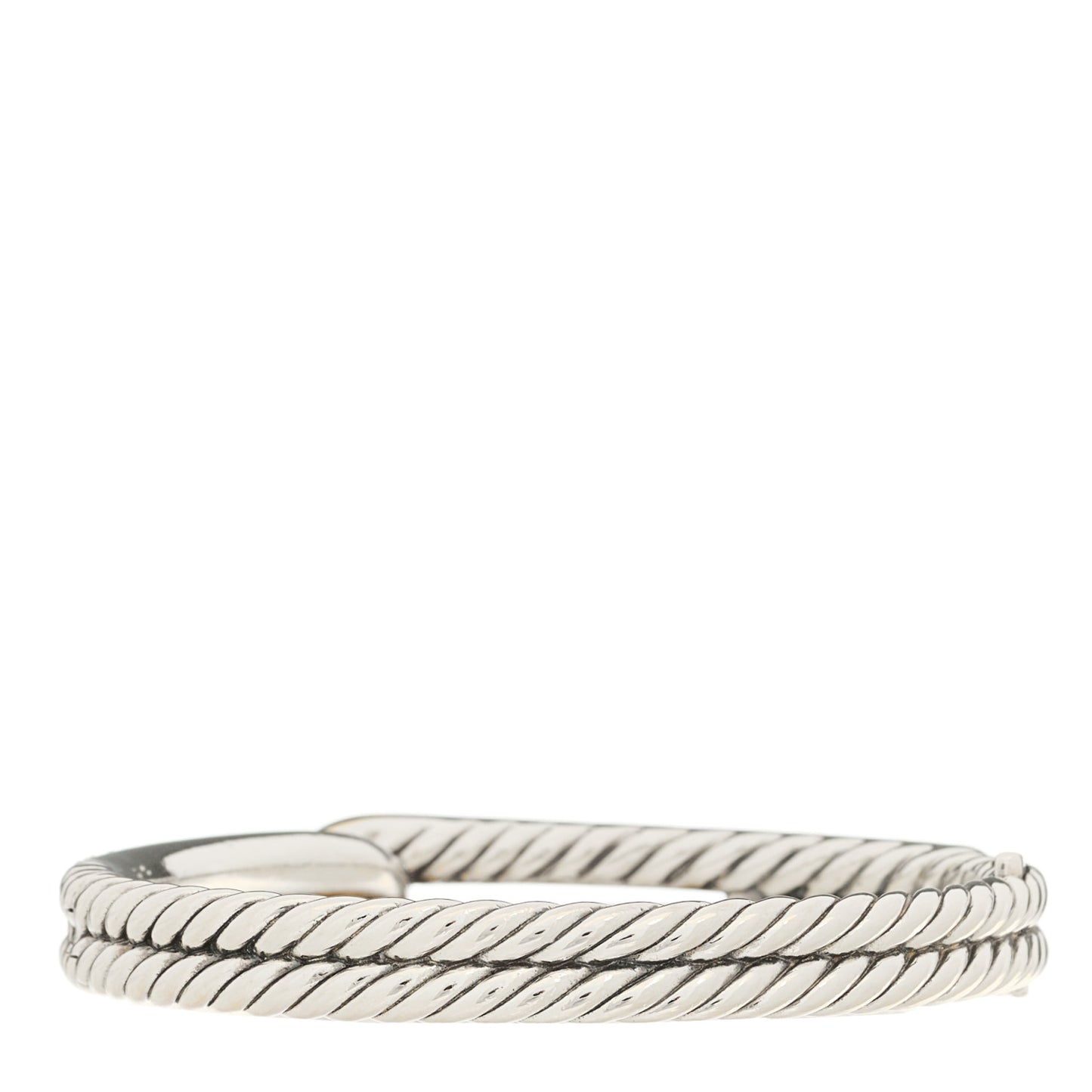 Sterling Silver 18K Yellow Gold Diamond Single Loop Labyrinth Bracelet