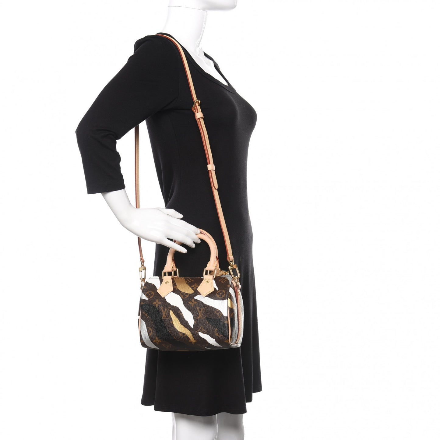 X LOL Monogram Speedy BB Gold Silver