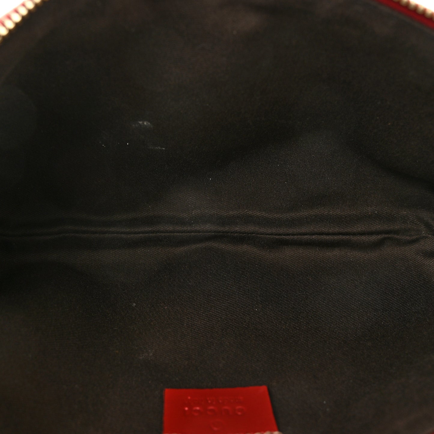GG Plus Monogram Tattoo Heart Boat Pochette Off White Red