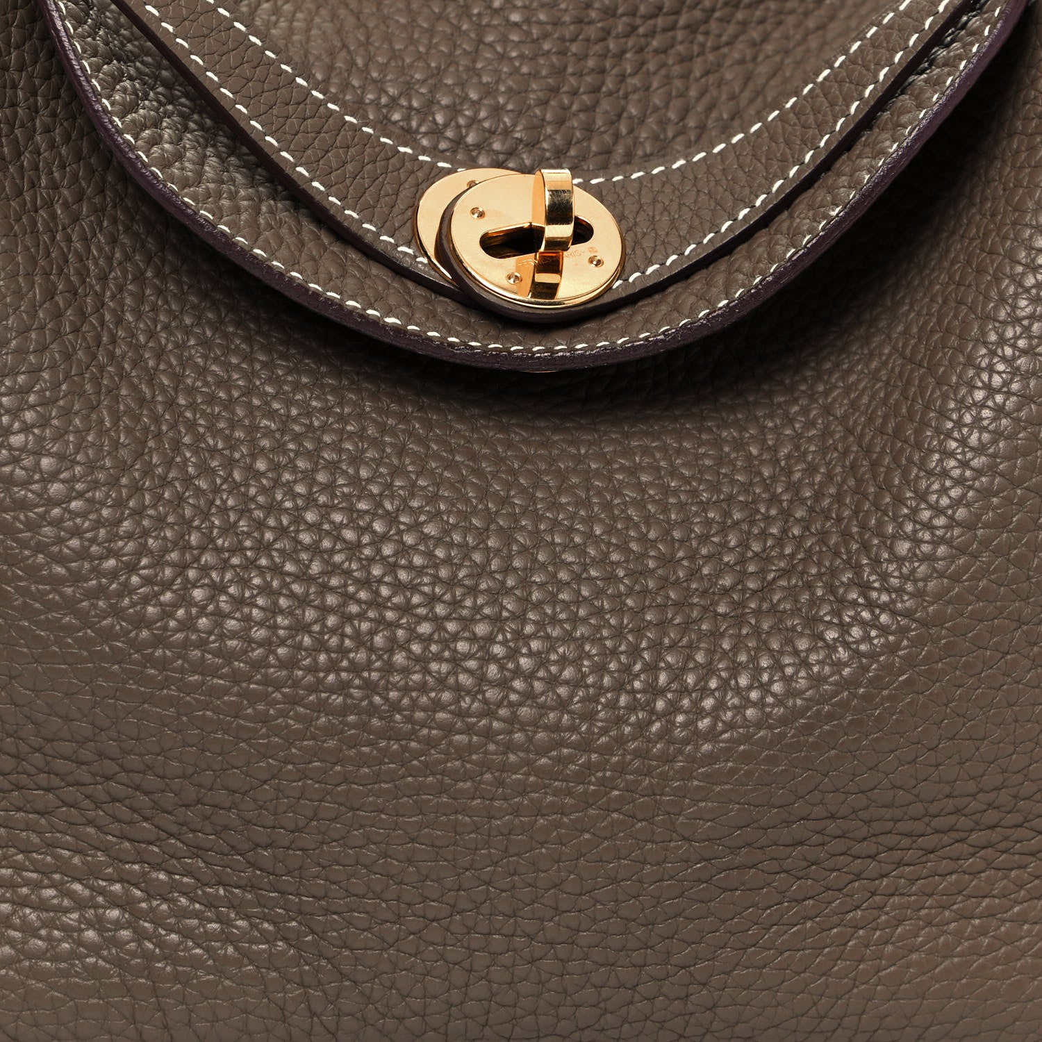 Hermes Taurillon Clemence Lindy 26 Etoupe 7 of 14