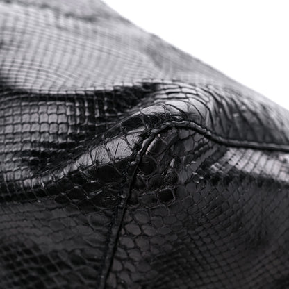 Jimmy Choo Snakeskin Shoulder Bag Black 9 of 10