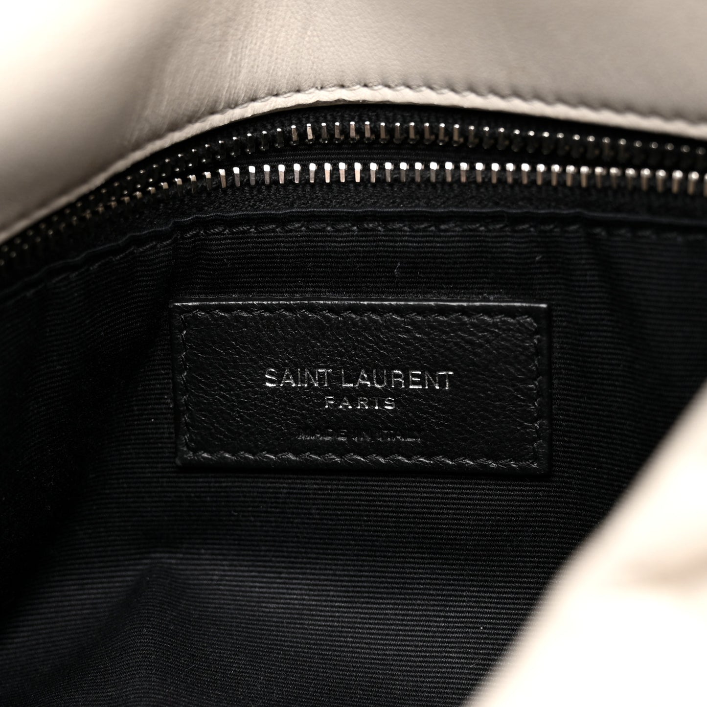 Lambskin Quilted Small Loulou Puffer Monogram Chain Satchel Crema Soft