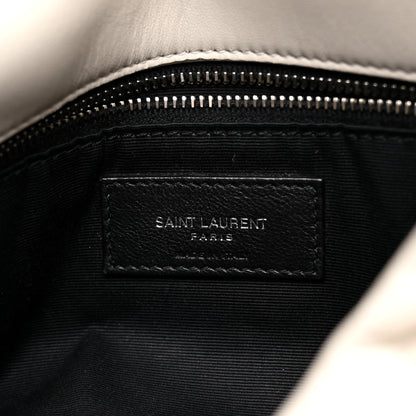 Saint Laurent Lambskin Quilted Small Loulou Puffer Monogram Chain Satchel Crema Soft 6 of 11
