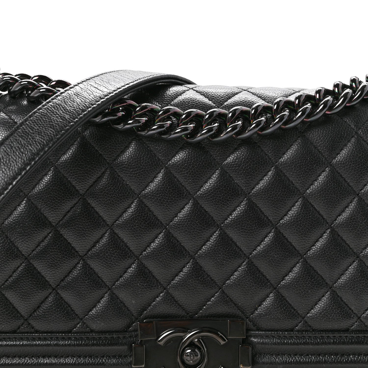 Chanel Caviar Quilted Medium Boy Flap So Black 8 of 13