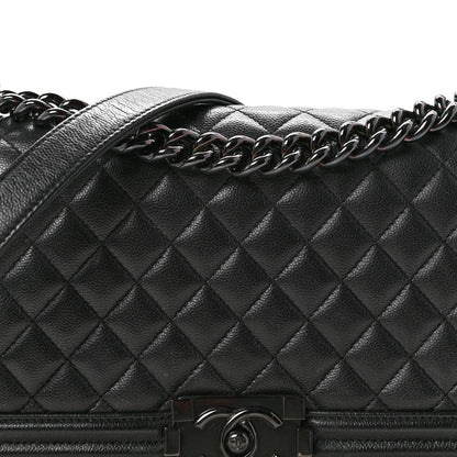 Chanel Caviar Quilted Medium Boy Flap So Black 8 of 13