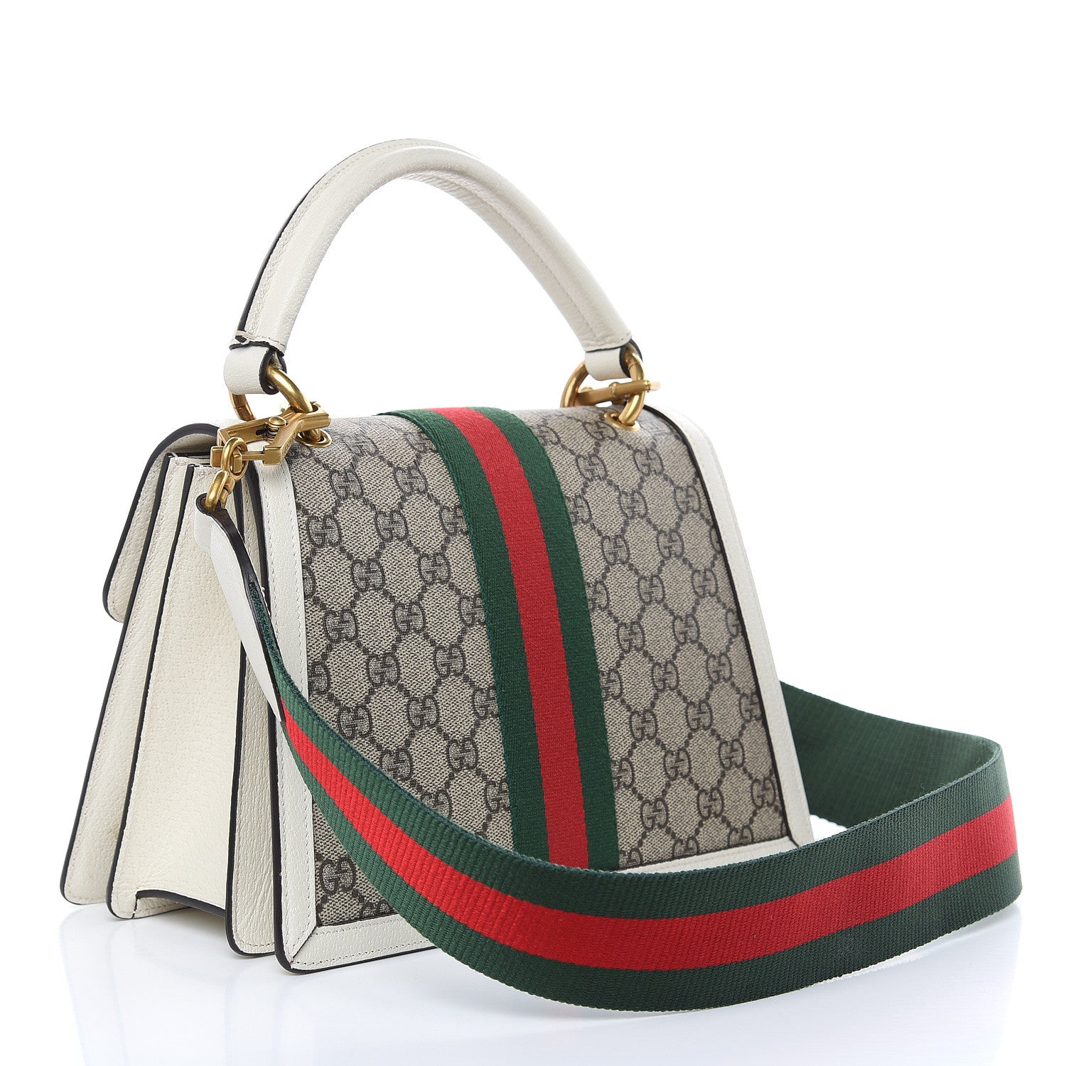 Gucci GG Supreme Monogram Small Queen Margaret Top Handle Bag White 3 of 10