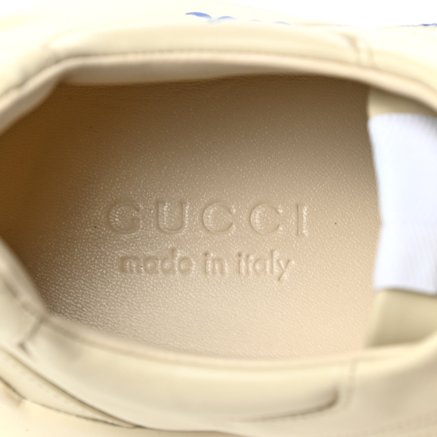 Gucci Calfskin Hawaii Printed Mens Rhyton Sneakers 8.5 White 8 of 9