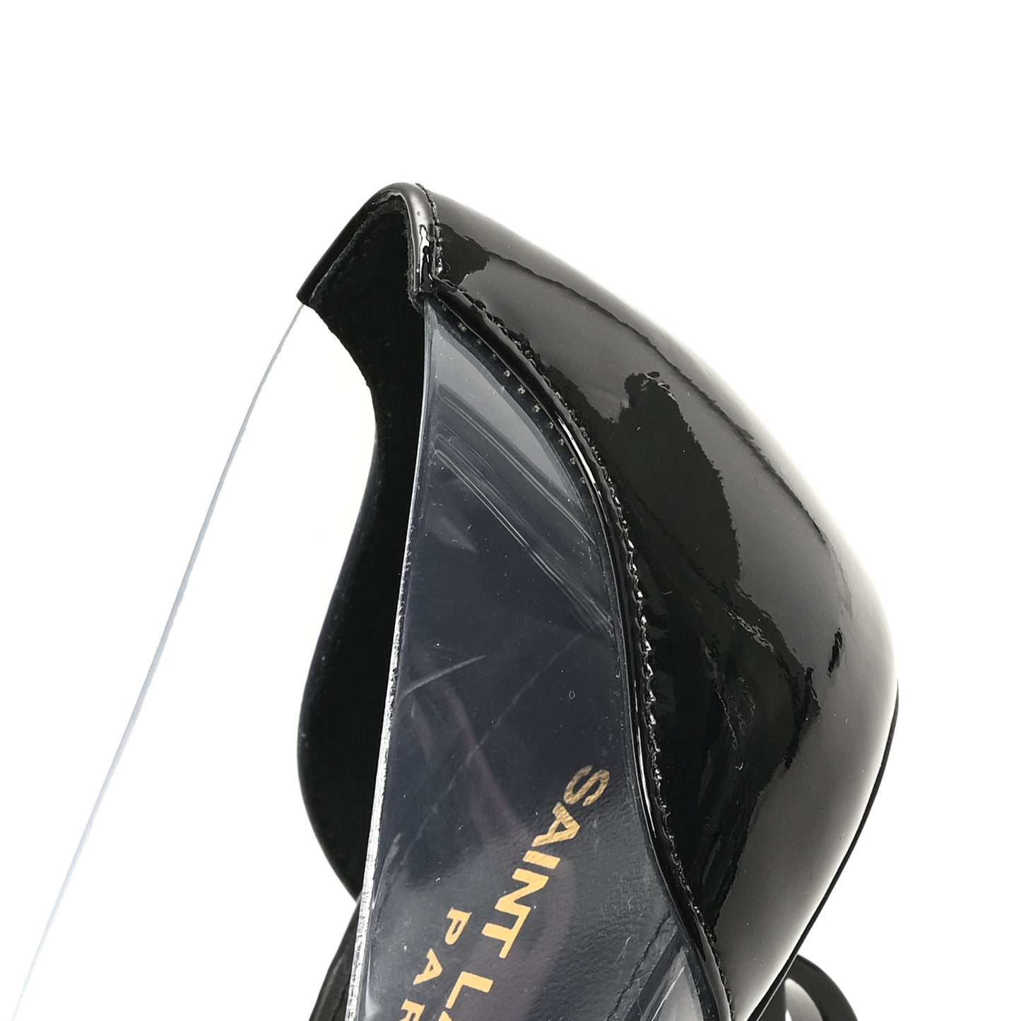Patent Calfskin PVC Opyum 110 Pump 36.5 Black Transparent