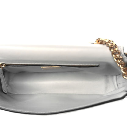 Fendi Nappa Small FF Embossed Midi Chain Baguette Ghiaia 5 of 9