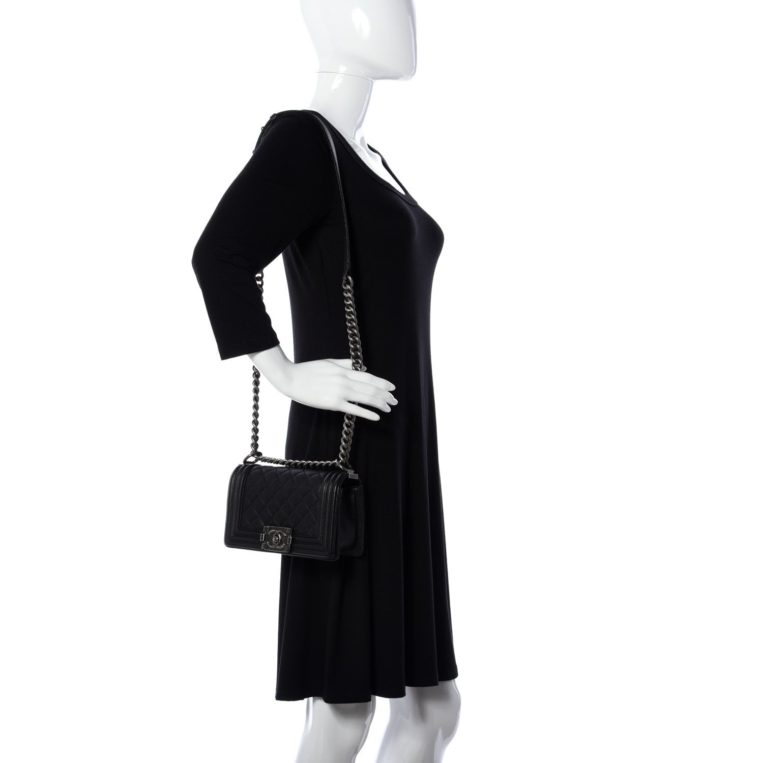 Chanel Caviar Quilted Small Boy Flap Black 3 of 18