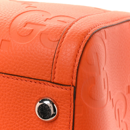 Gucci Piuma Calfskin Jumbo GG Embossed Large Duffle Bag Good Orange 15 of 15