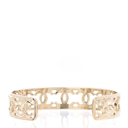 Chanel Metal Logo CC Cuff Gold 3 of 4