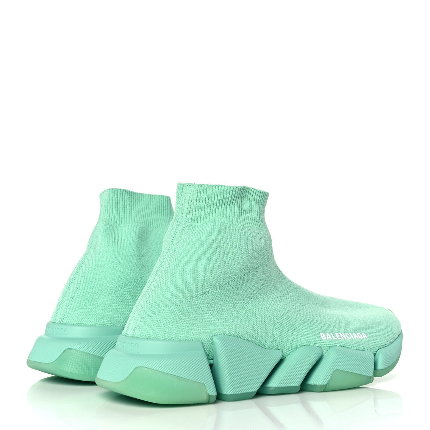 Technical 3D Recycled Knit Womens Speed 2.0 Transparent Sole Sneakers 41 Mint