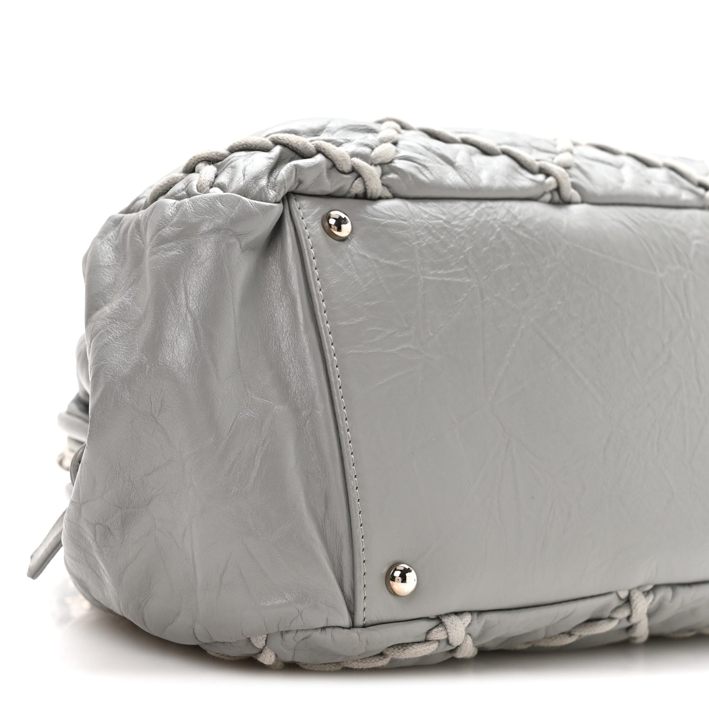 Calfskin Ultra Stitch Bowler Grey