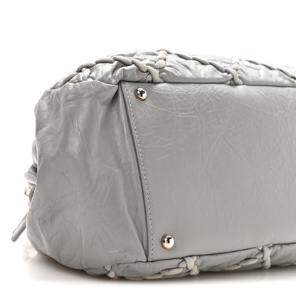 Chanel Calfskin Ultra Stitch Bowler Grey 9 of 11