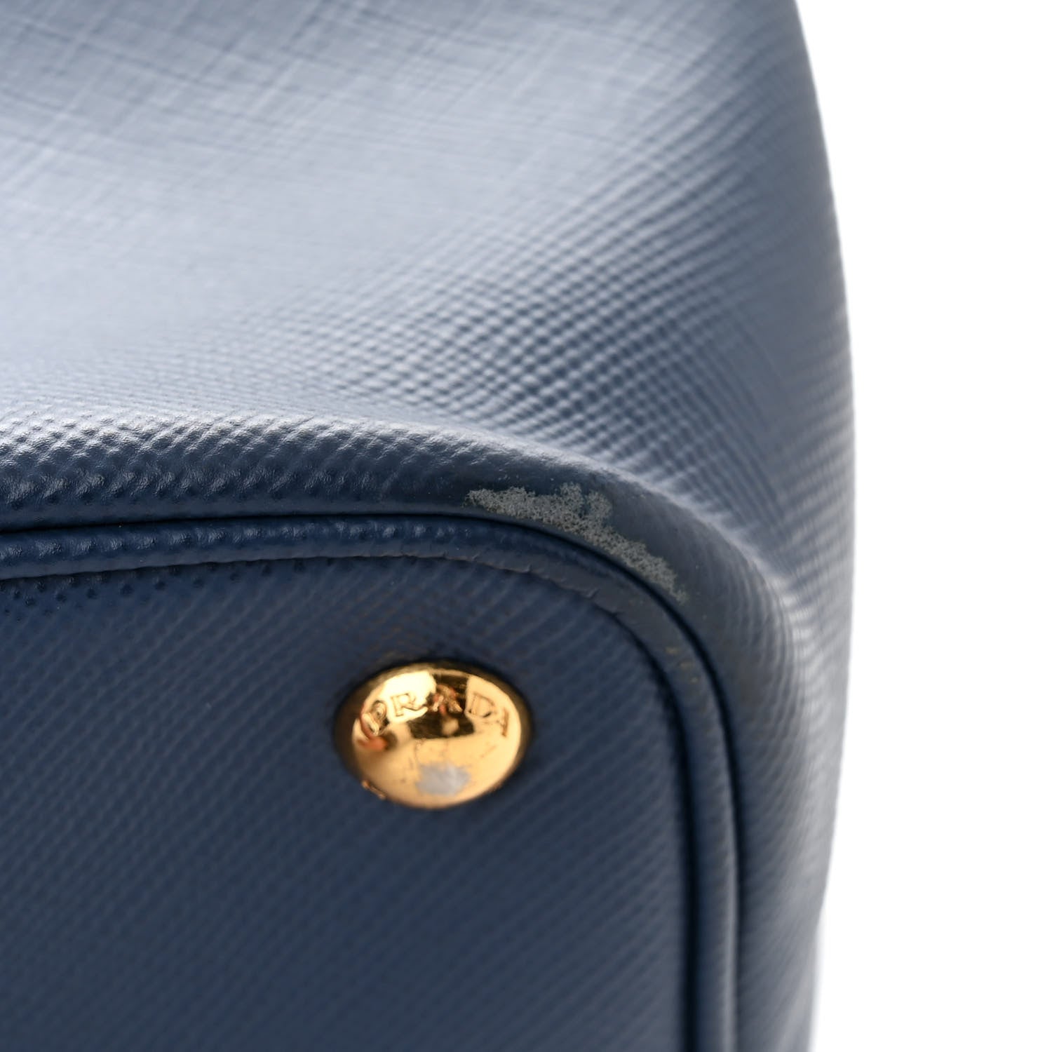 Prada Saffiano Cuir Large Double Bag Bleuette 10 of 11