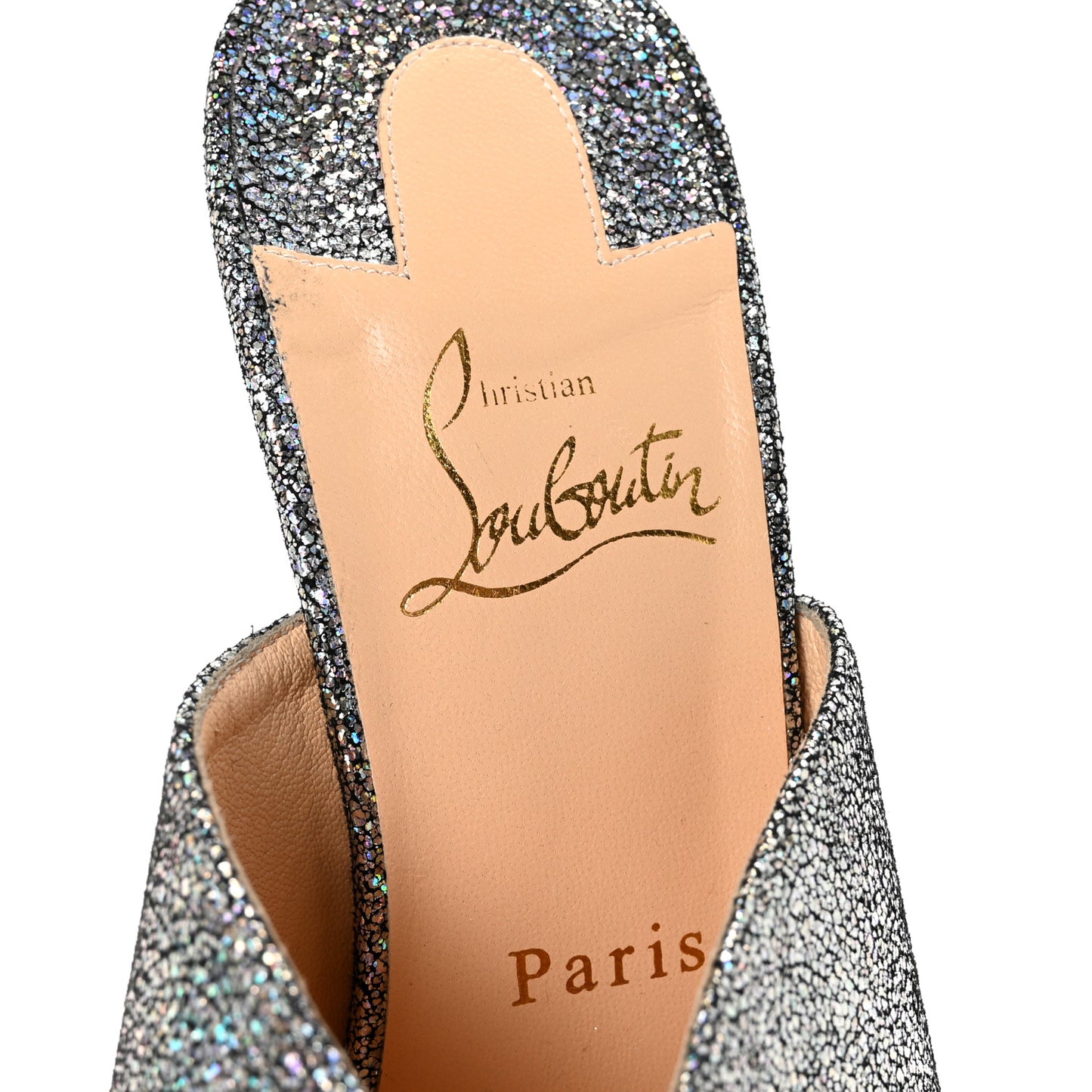 Nappa Mica PVC Glitter Predumule 100 Pumps 39 Silver