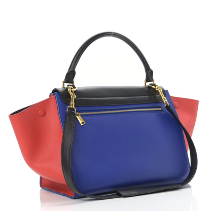 Celine Smooth Calfskin Medium Tri-Color Trapeze Black 2 of 9
