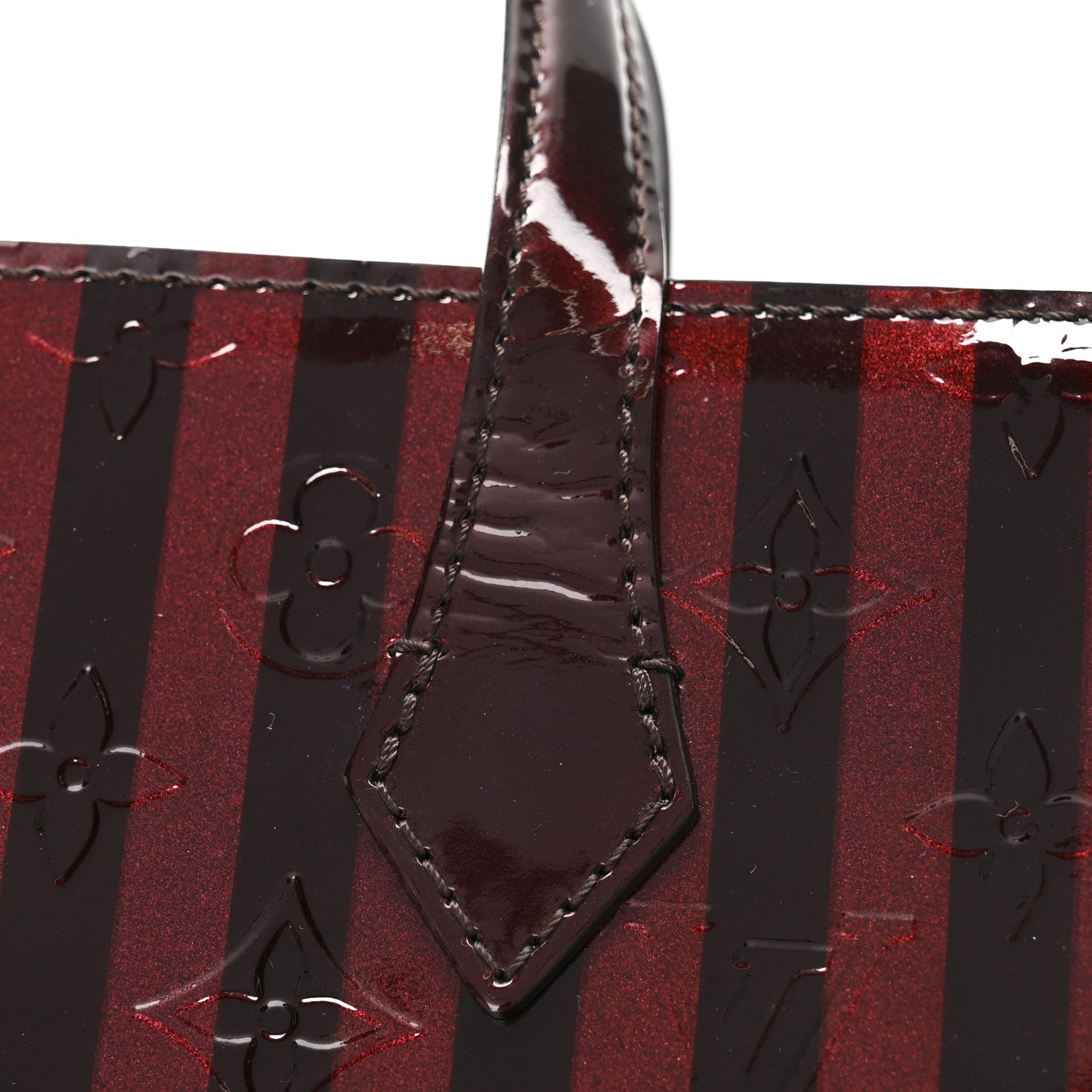 Louis Vuitton Vernis Rayures Wilshire PM  Amarante 11 of 11