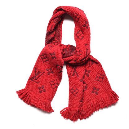 Louis Vuitton Wool Silk Logomania Scarf Rubis 1 of 5