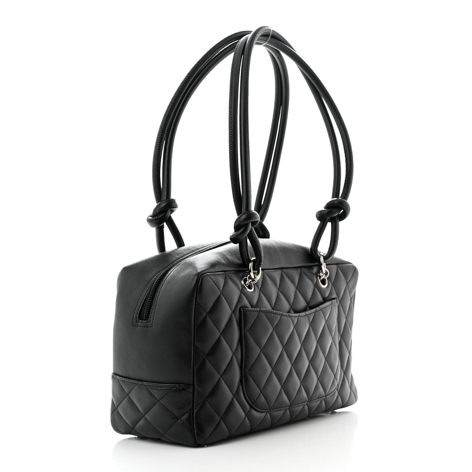 Chanel Calfskin Quilted Large Cambon Bowler Black 3 of 12