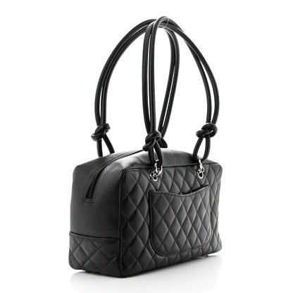Chanel Calfskin Quilted Large Cambon Bowler Black 3 of 12