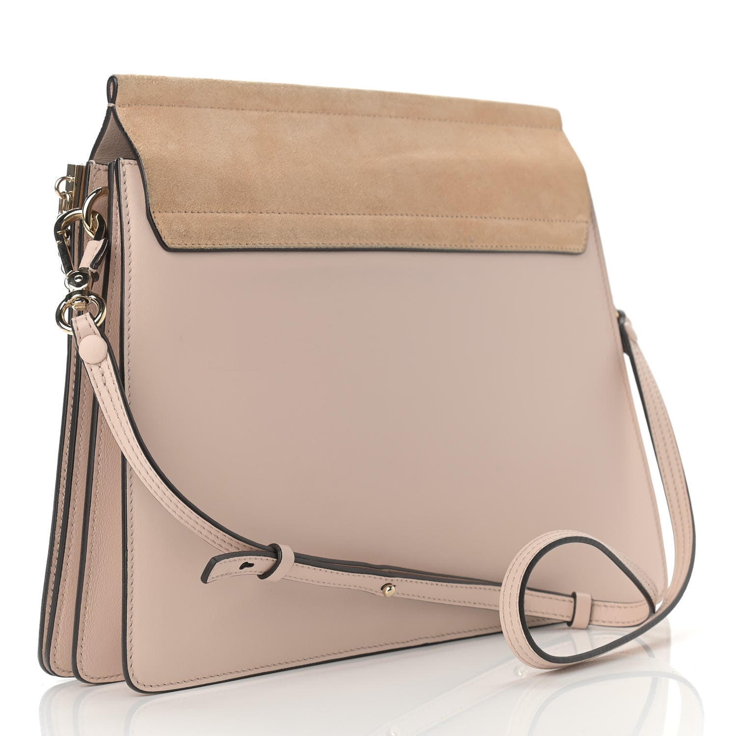 Chloe Calfskin Suede Medium Faye Shoulder Bag Blush Nude 2 of 9