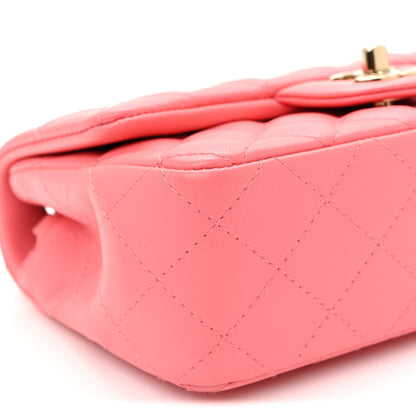 Chanel Lambskin Quilted Mini Rectangular Flap Pink 9 of 11