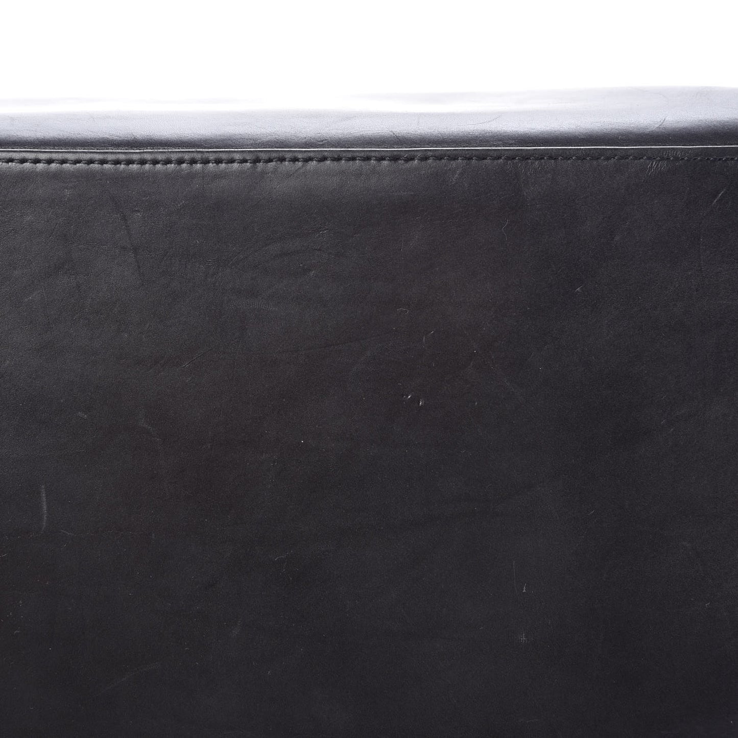 Glazed Calfskin Boy Tote Black
