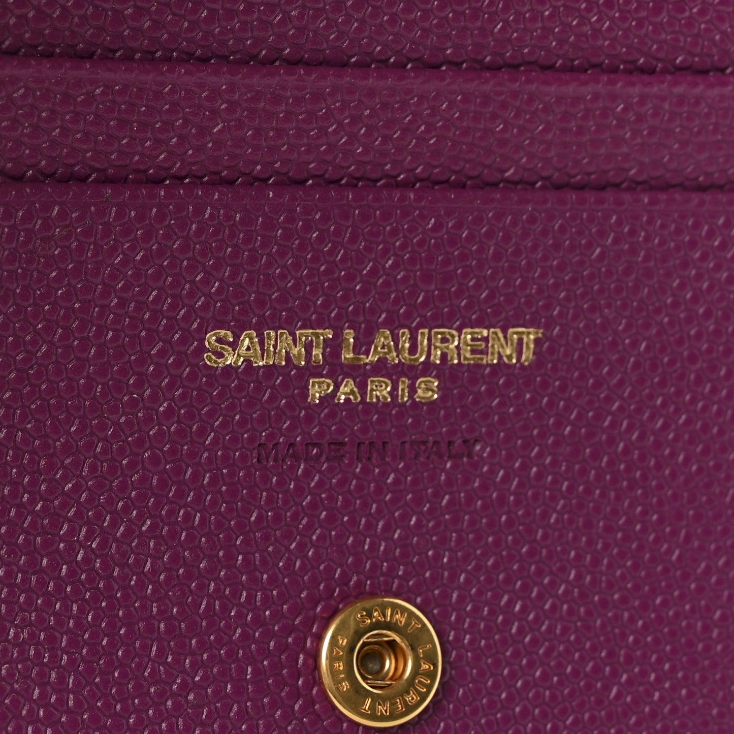 Grain De Poudre Matelasse Chevron Monogram Flap Card Case Dark Grape