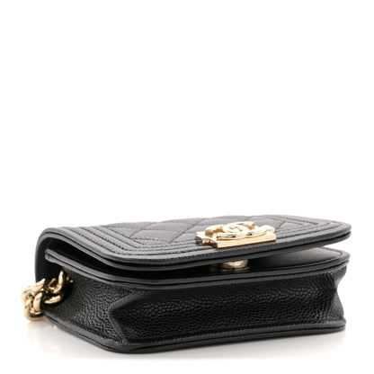Chanel Caviar Quilted Boy Flap Waist Belt Bag Black 4 of 10