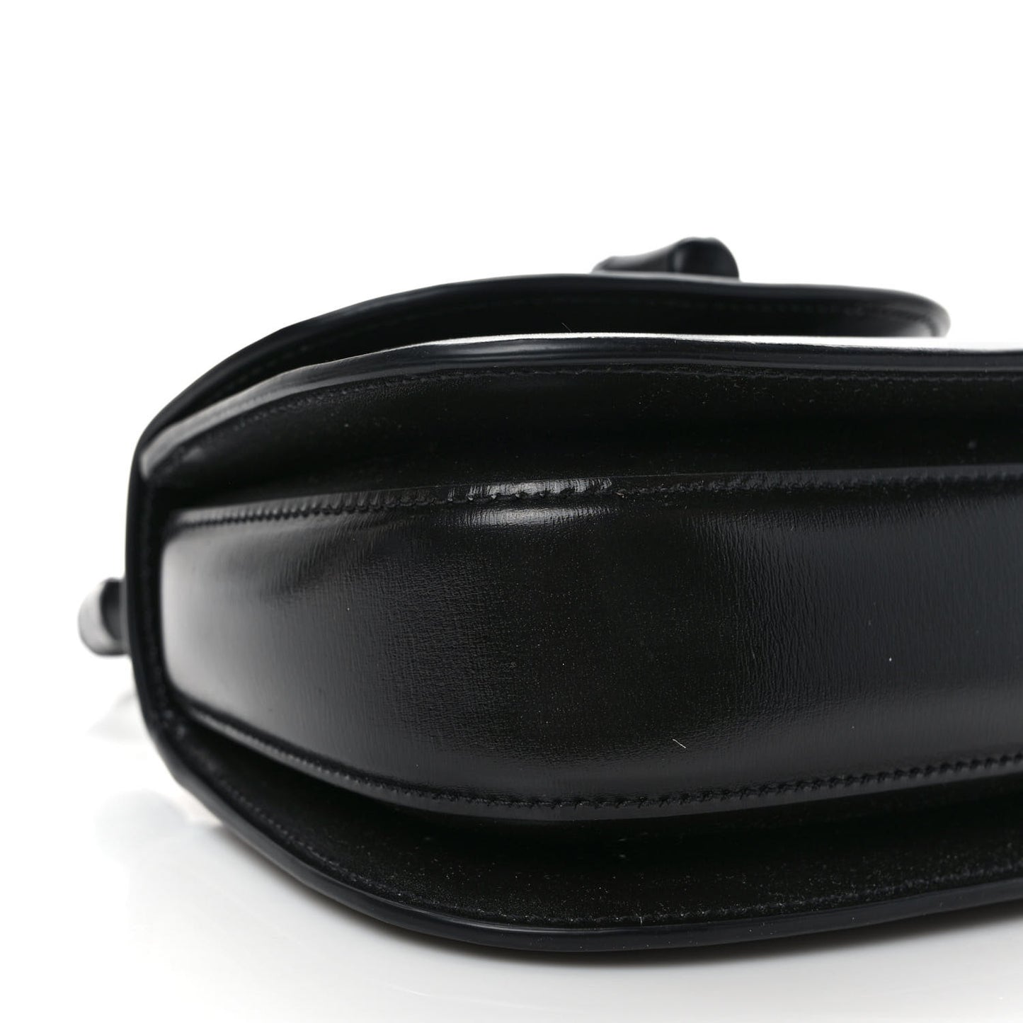 Boarded Dyana Lux Calfskin Web Monochrome Mini Bamboo 1947 Top Handle Bag Black
