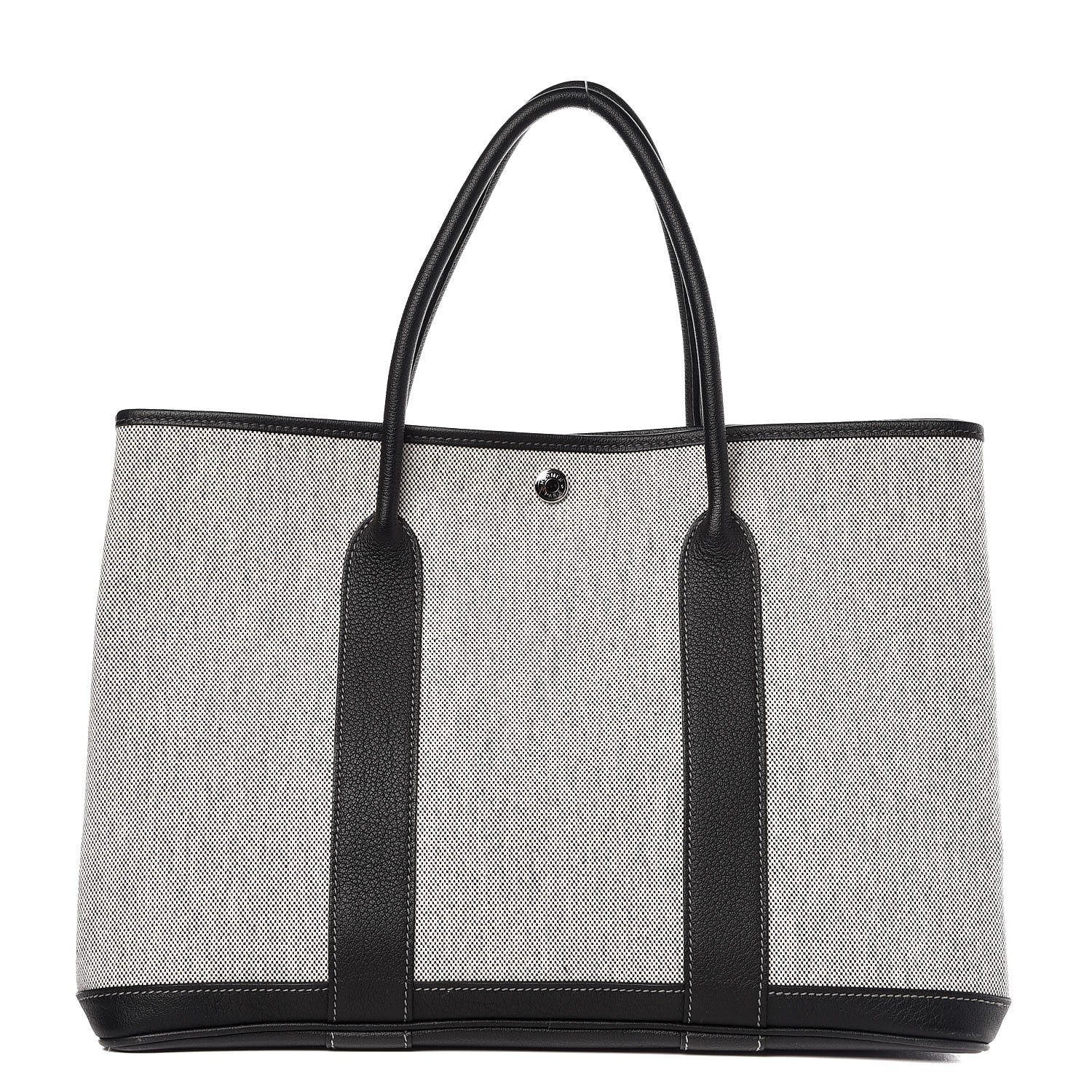 Hermes Buffle Skipper Toile Garden Party 36 MM Tote Black 1 of 8