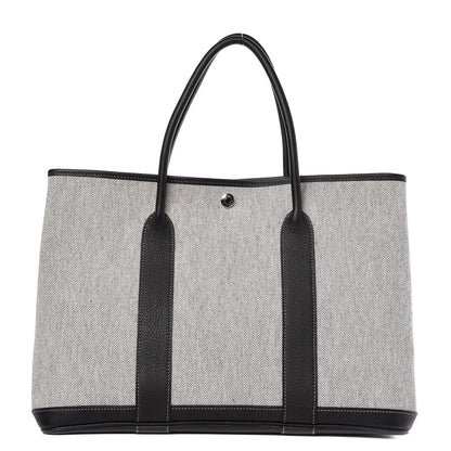 Hermes Buffle Skipper Toile Garden Party 36 MM Tote Black 1 of 8