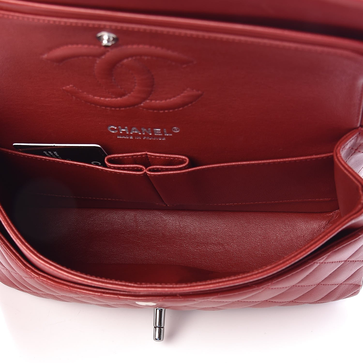 Chanel Lambskin Quilted Medium Double Flap Red 5 of 10