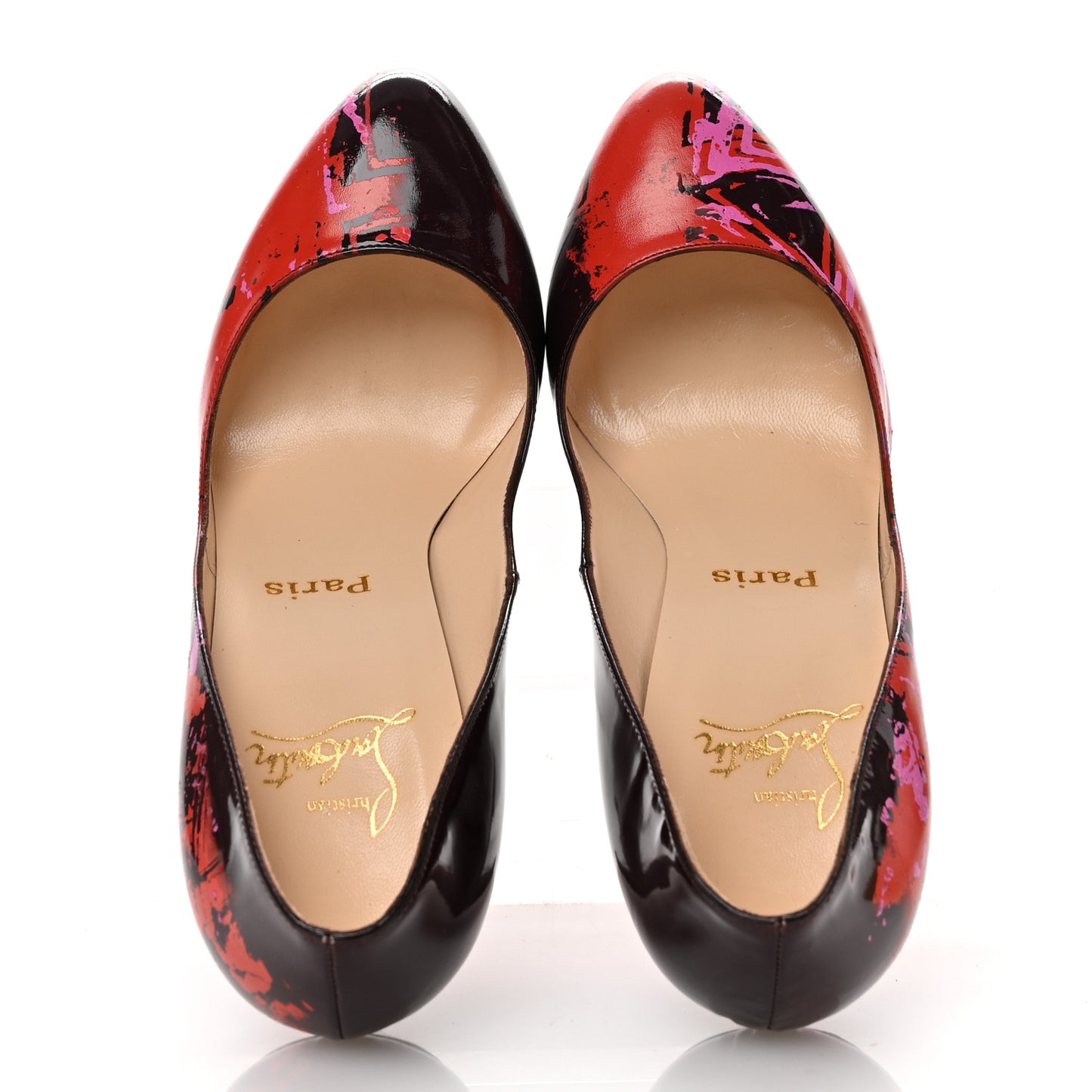 Patent Painted Clichy 100 Pumps 38.5 Burgundy
