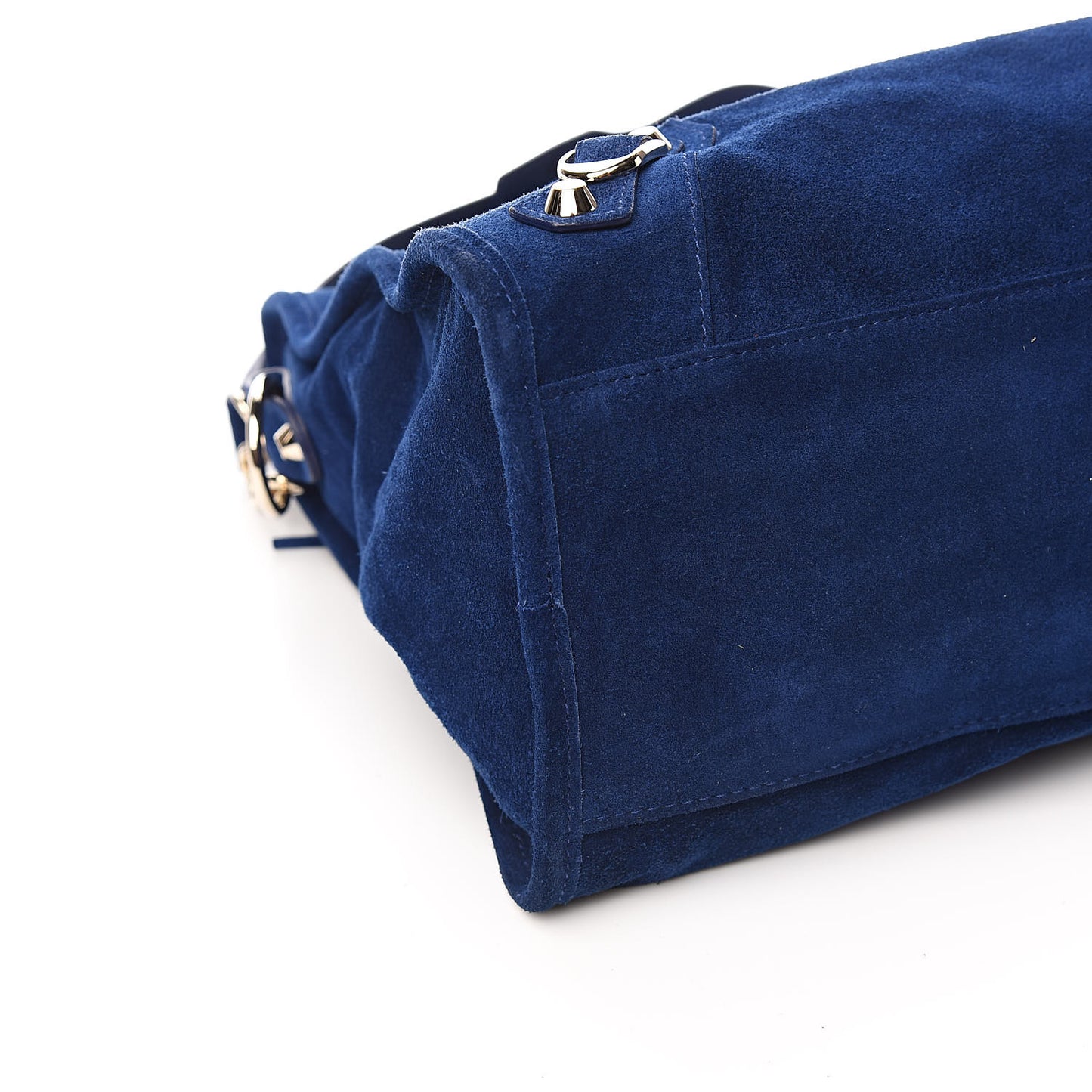 Baby Daim Suede Classic Gold Hardware City Bleu Pacifique