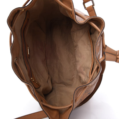 MCM Visetos Essential Drawstring Bucket Bag Cognac 5 of 14