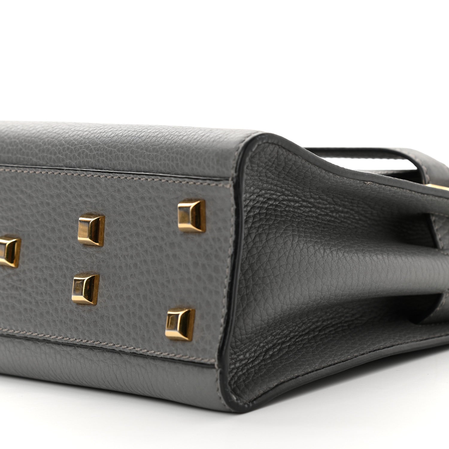 Valentino Garavani Grained Calfskin Small My Rockstud Frame Bag Gray 11 of 12