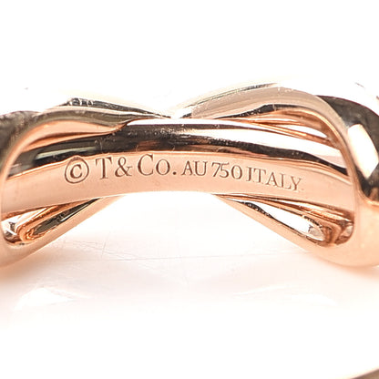 Tiffany 18K Rose Gold Diamond Infinity Ring 50 5.25 4 of 5
