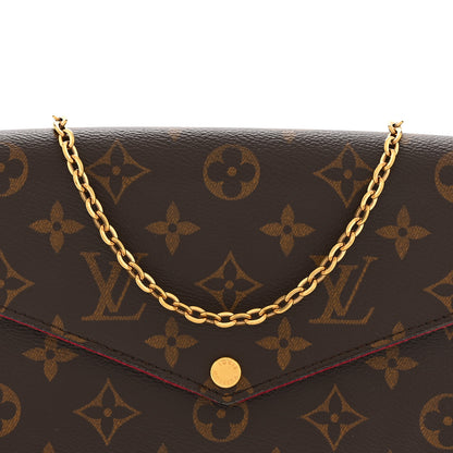Louis Vuitton Monogram Pochette Felicie Chain Wallet Fuchsia 8 of 10