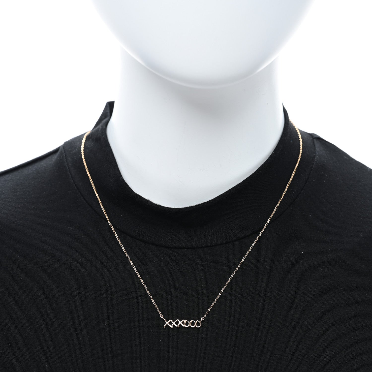 Tiffany 18K Rose Gold Paloma's Graffiti Love and Kisses Pendant Necklace 2 of 4