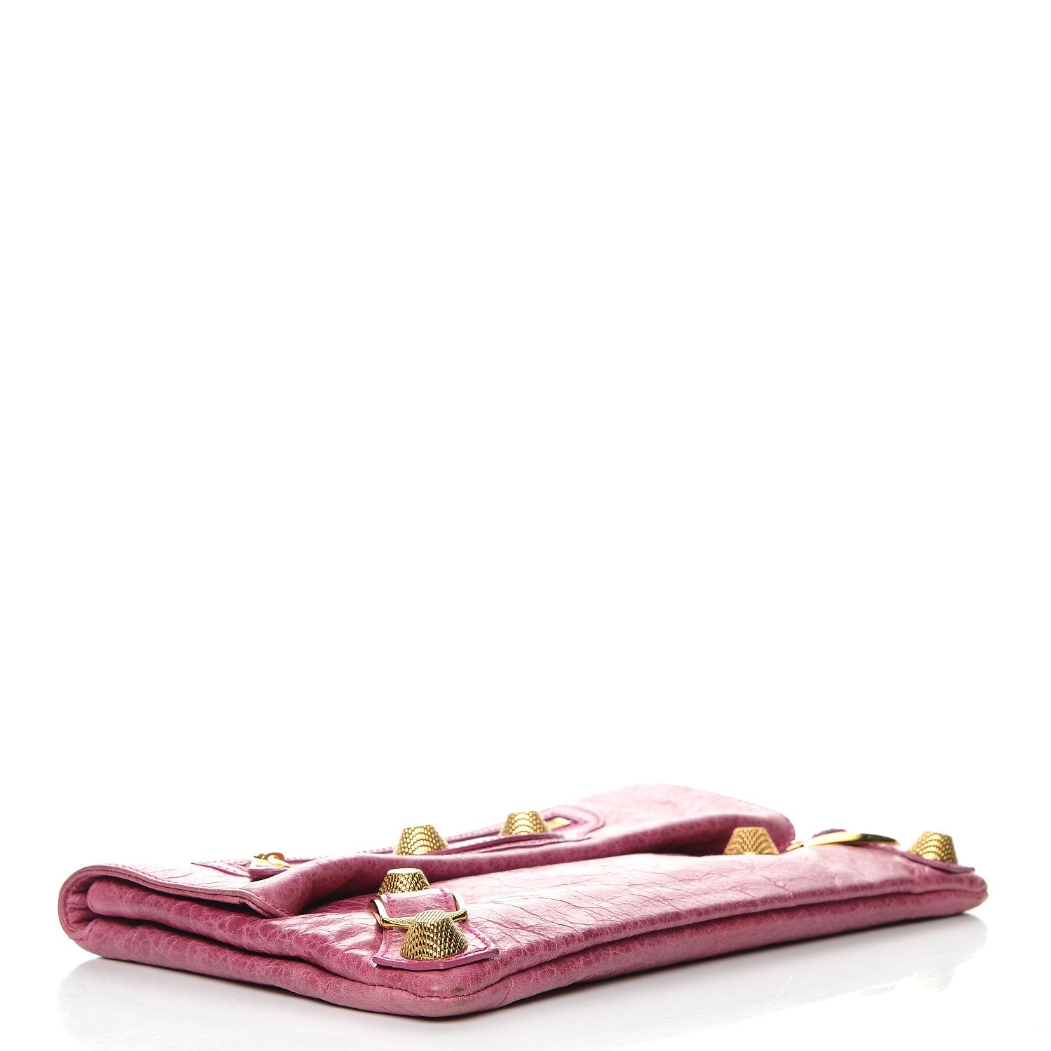 Balenciaga Agneau Giant 21 Gold Hardware Envelope Clutch Magenta 4 of 11