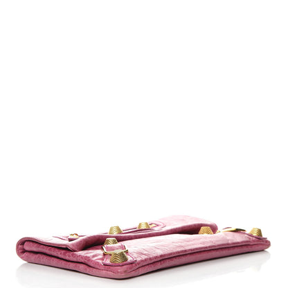 Balenciaga Agneau Giant 21 Gold Hardware Envelope Clutch Magenta 4 of 11