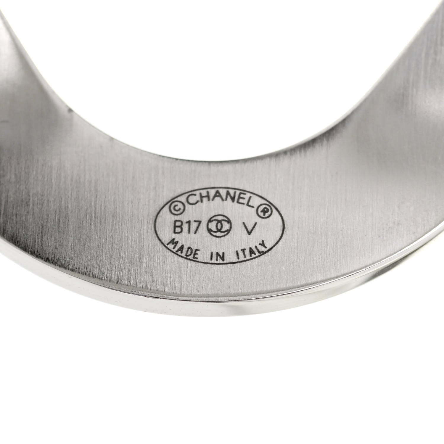 Chanel Metal CC Cuff Silver 5 of 5